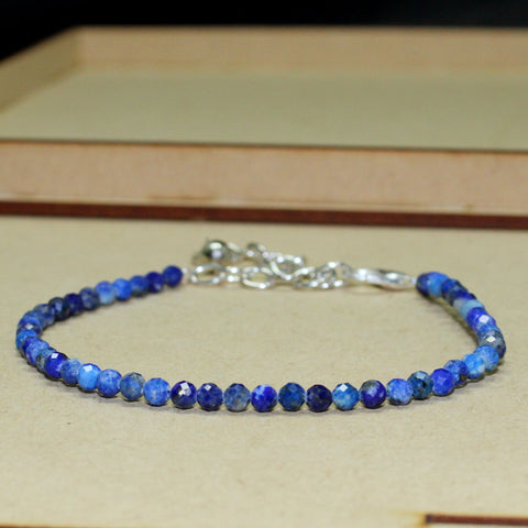 Natural Lapis Lazuli Dainty Gemstone Bracelet