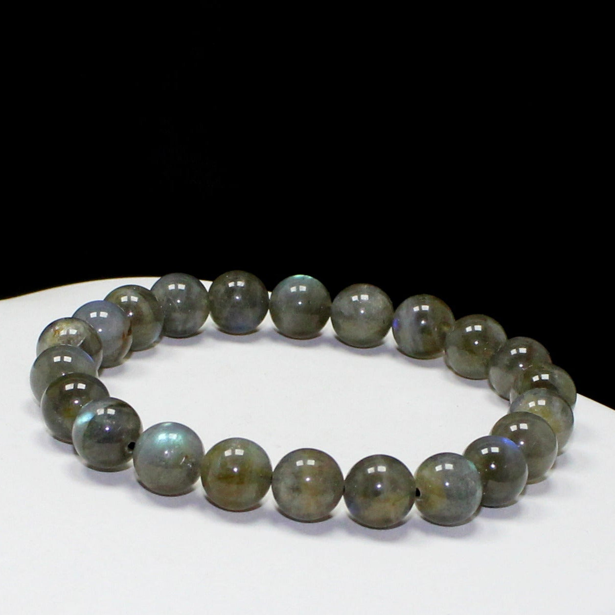 Natural Labradorite Bead Bracelet