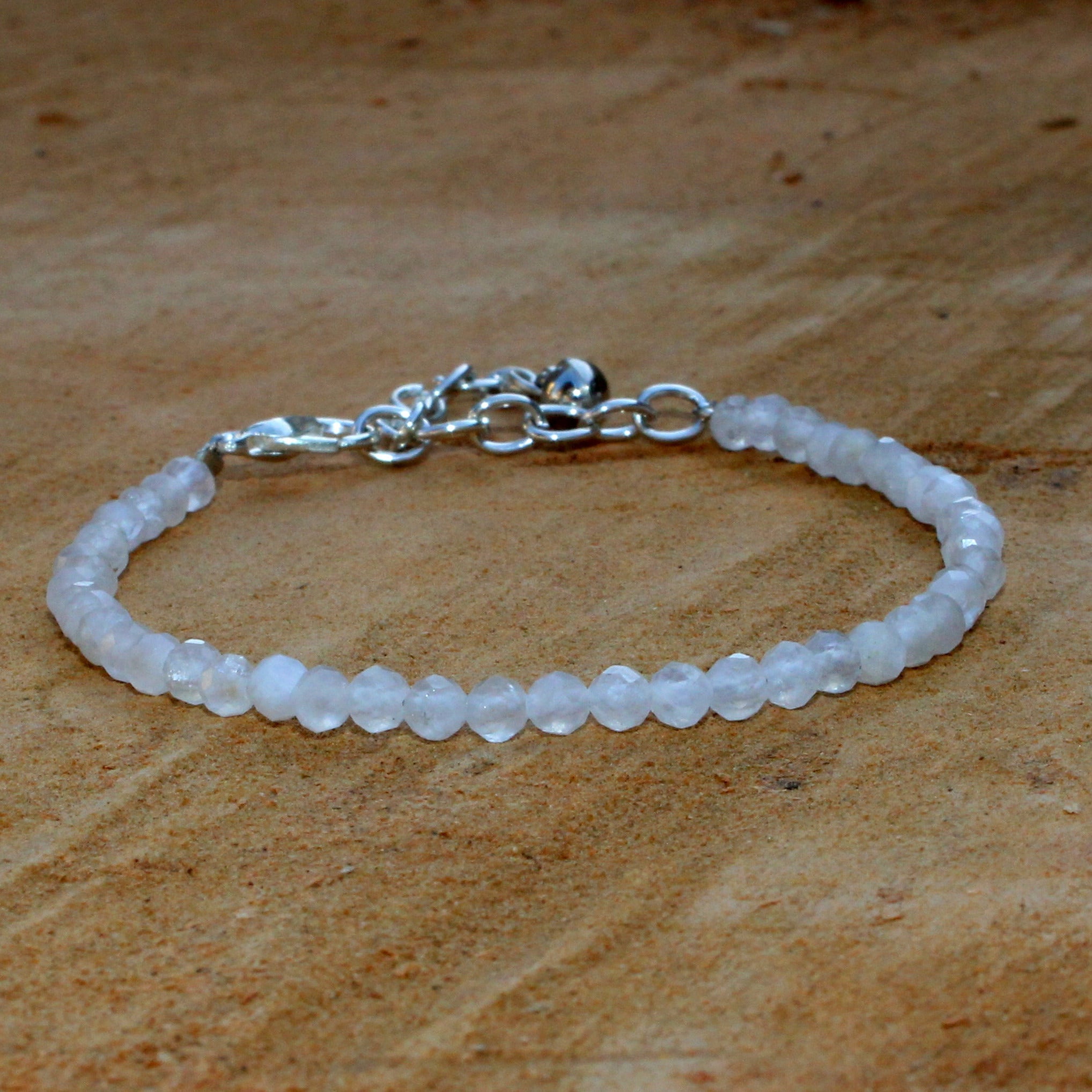 Natural Moonstone Dainty Bead Bracelet