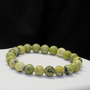 Natural Serpentine Bead Bracelet