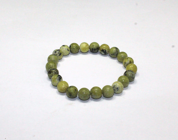 Natural Serpentine Bead Bracelet