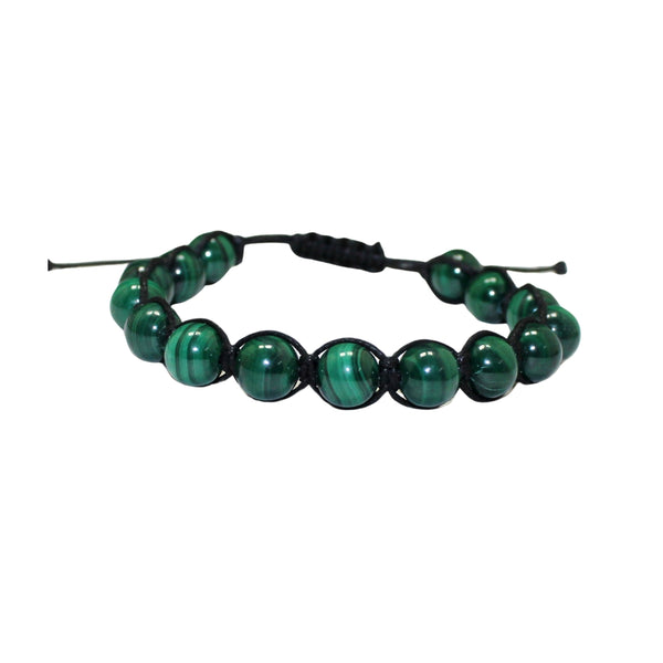 Natural Malachite Macrame Bracelet