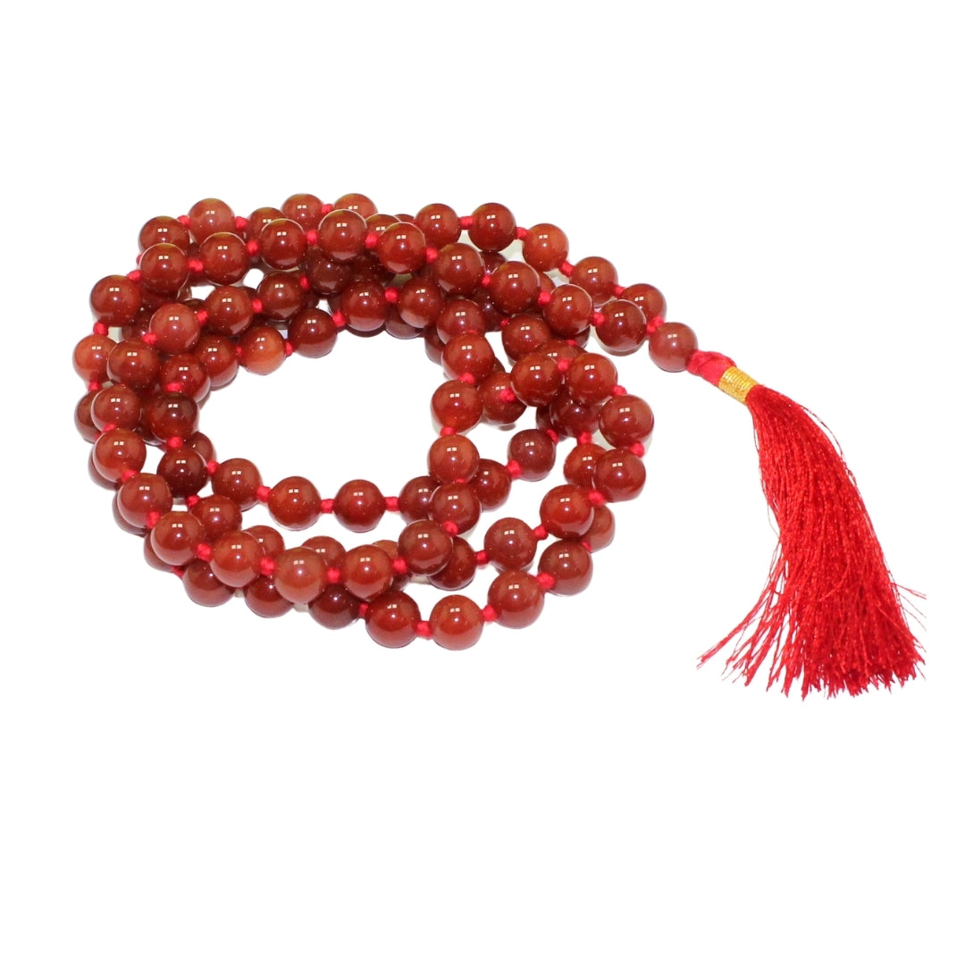 Natural Red Carnelian Beads Japa Mala