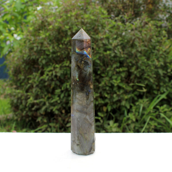 Large Natural Labradorite Tower Point - 145 mm