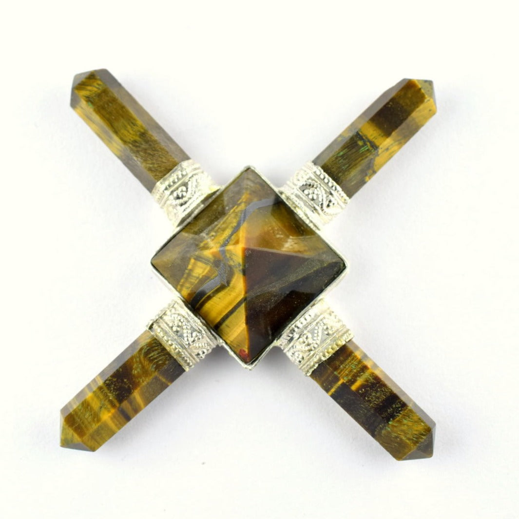 Natural Tiger Eye Energy Point Generator