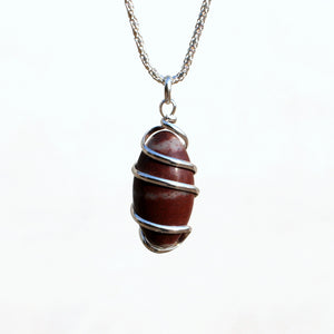 Natural Shiva Lingam Wire Wrapped Pendant