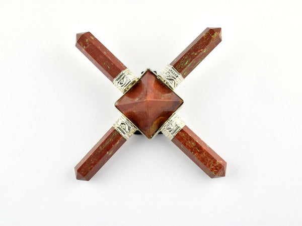 Natural Red Jasper 4 Point Energy Generator