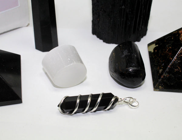 Natural Black Tourmaline Crystal Kit for EMF Protection