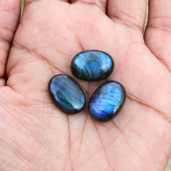 Natural Labradorite Blue Flash Oval Cabochon 12 x 17 mm