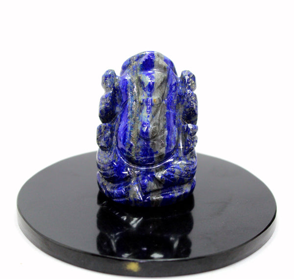 Natural Lapis Lazuli Hand Carved Lord Ganesh