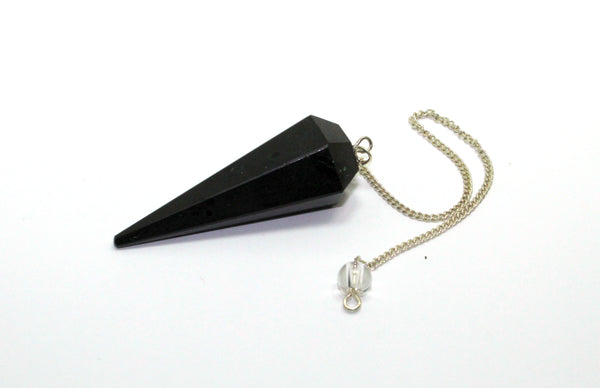 Natural Black Tourmaline Dowsing Pendulum