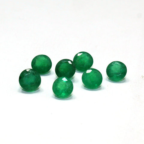 Natural 5 mm Round Emerald Gemstone