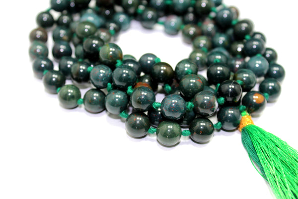 Natural Bloodstone 108 Beads Japa Mala