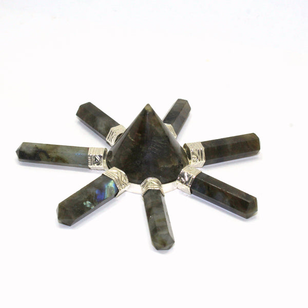 Natural Labradorite 7 Point Energy Generator