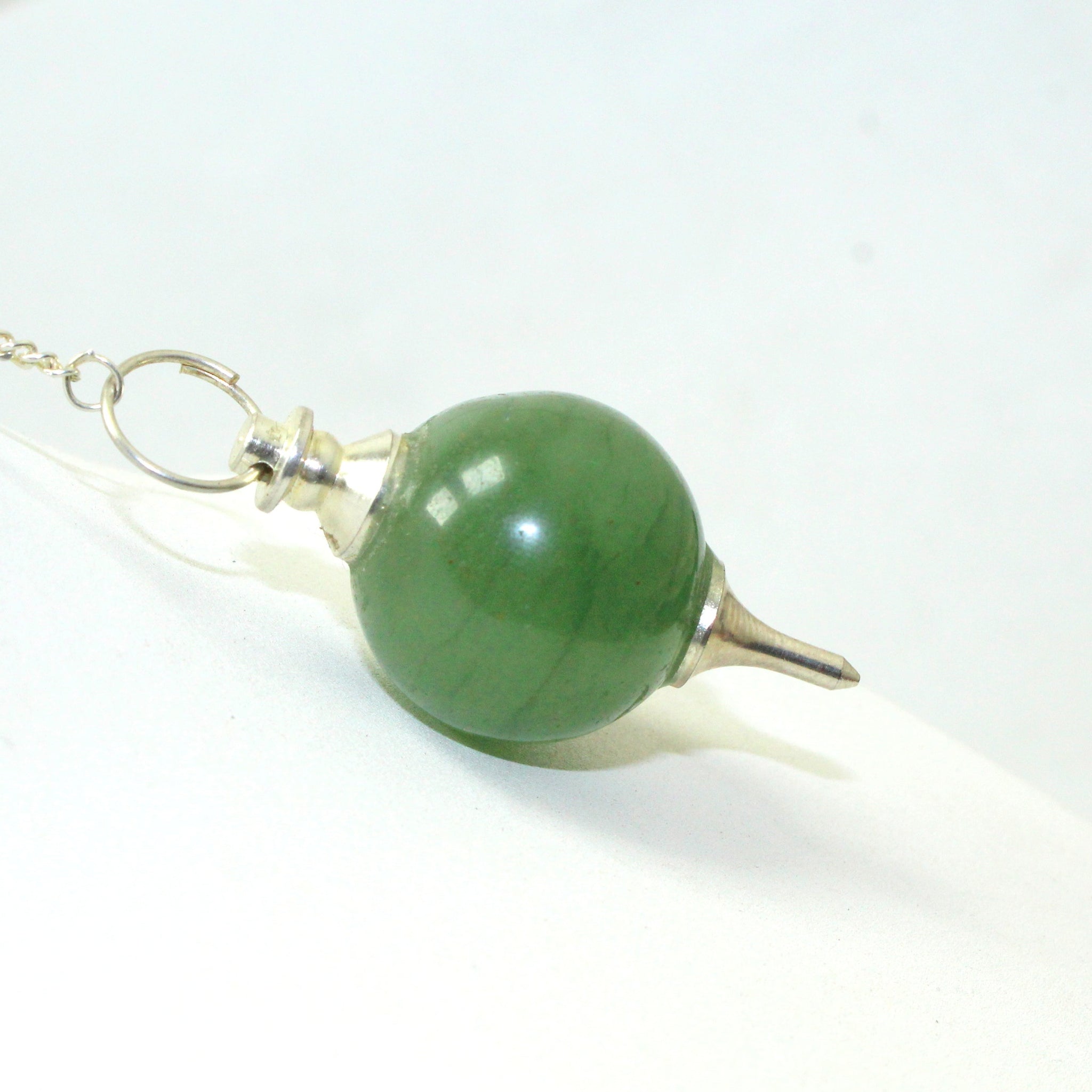 Natural Green Aventurine Mini Sphere Dowsing Pendulum