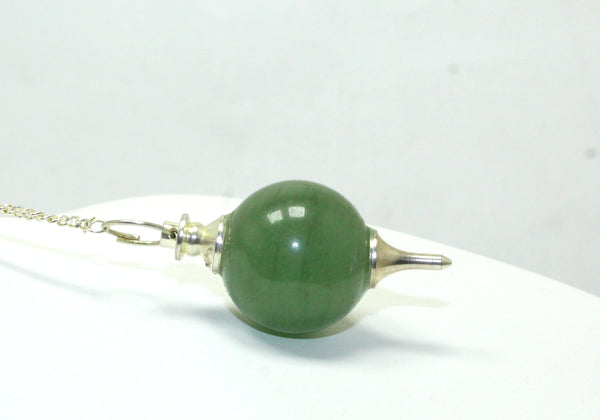 Natural Green Aventurine Mini Sphere Dowsing Pendulum