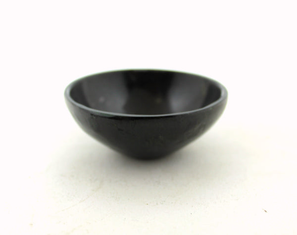 Natural Black Tourmaline Hand Carved Bowl