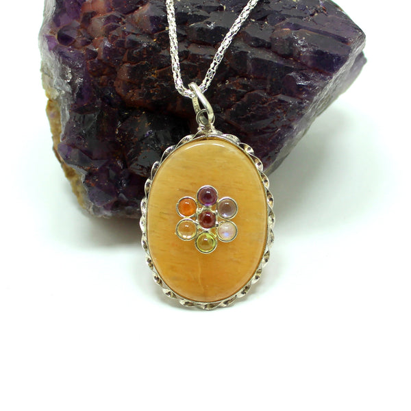 Natural Golden Aventurine Chakra Pendant